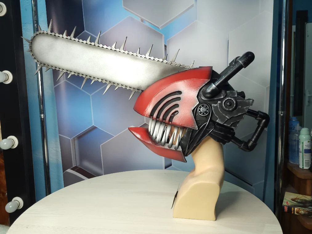 Chainsaw Helmet and Hands props | Chainsaw Man | Free Shipping
