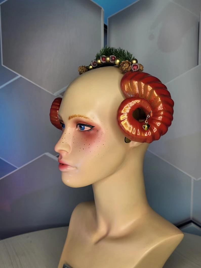 Christmas Ram Horns