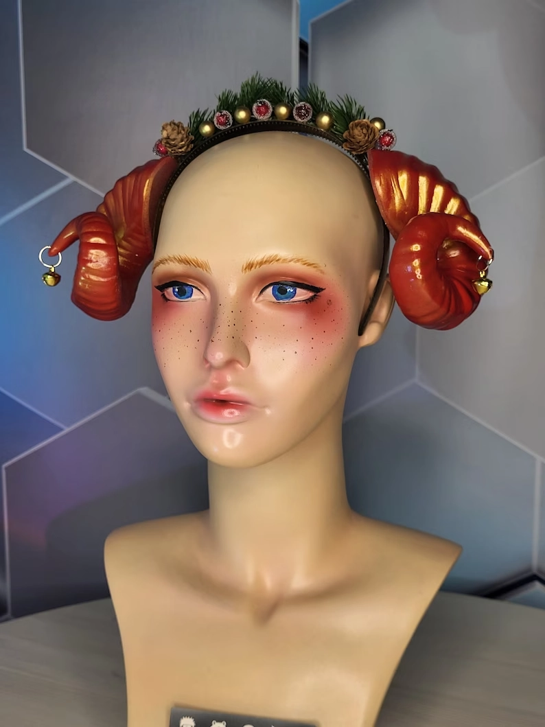 Christmas Ram Horns