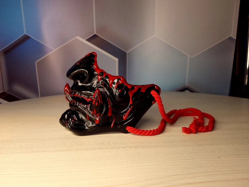 Japanese Samurai BLACK BLOODY Half Mask | Free Shipping