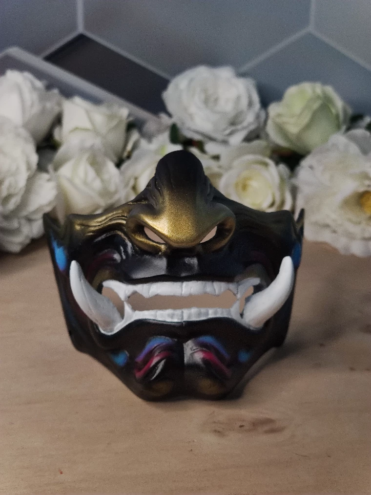 Japanese Samurai Xiao Half Mask | Genshin Impact | Free Shipping