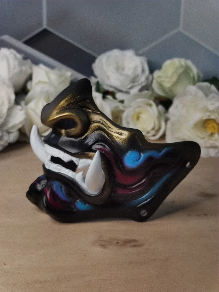 Japanese Samurai Xiao Half Mask | Genshin Impact | Free Shipping